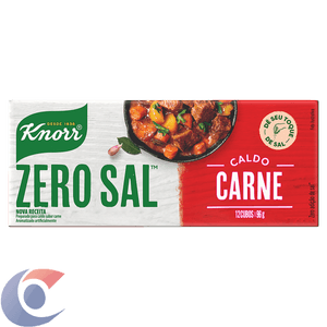Caldo Tabletes Carne Knorr Zero Sal Caixa 96g 12 Un
