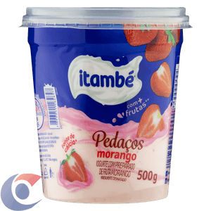 Iogurte Itambé Com Pedaços De Morango Pote 500g