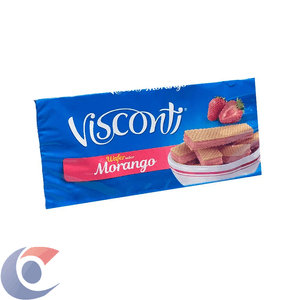 Bisc.Wafer Visconti Morango 120g Cesta