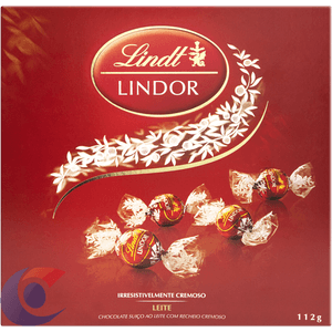 Chocolate Lindt Recheado Ao Leite Lindor Milk 112g