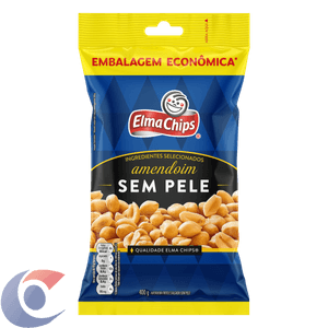 Amendoim Frito Salgado Sem Pele Elma Chips Pacote Embalagem Econômica 400g