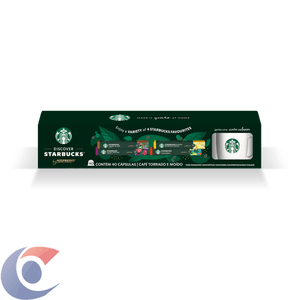 Kit Cafe Em Capsula Starbucks Grátis Caneca 10 Capsulas