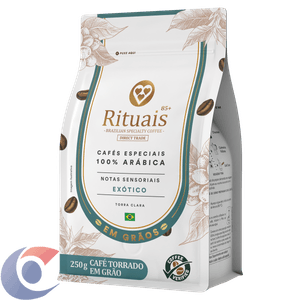 Café Torrado Em Grãos Exótico 3 Corações Rituais 85+ Pouch 250g