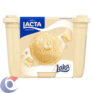 Sorvete Laka Chocolate Branco Lacta Pote 1,5l