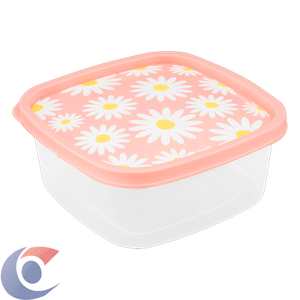 Pote Quadrado Decorado Plasutil 1,1l