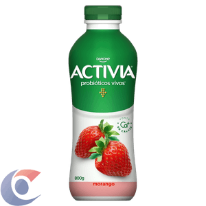 Leite Fermentado Parcialmente Desnatado Morango Activia Garrafa 800g