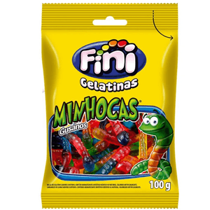 Bala Fini 80g Minhoca Brilho