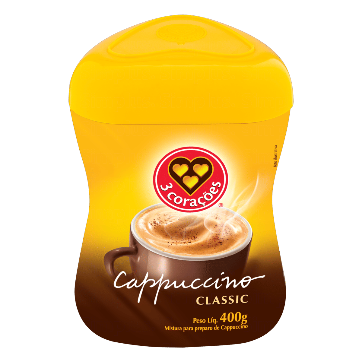 Cappuccino Solúvel 3 Corações Classic 400g | FastStore PDP