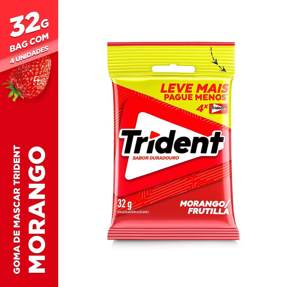 Chiclete Trident Morango 32g | FastStore PDP