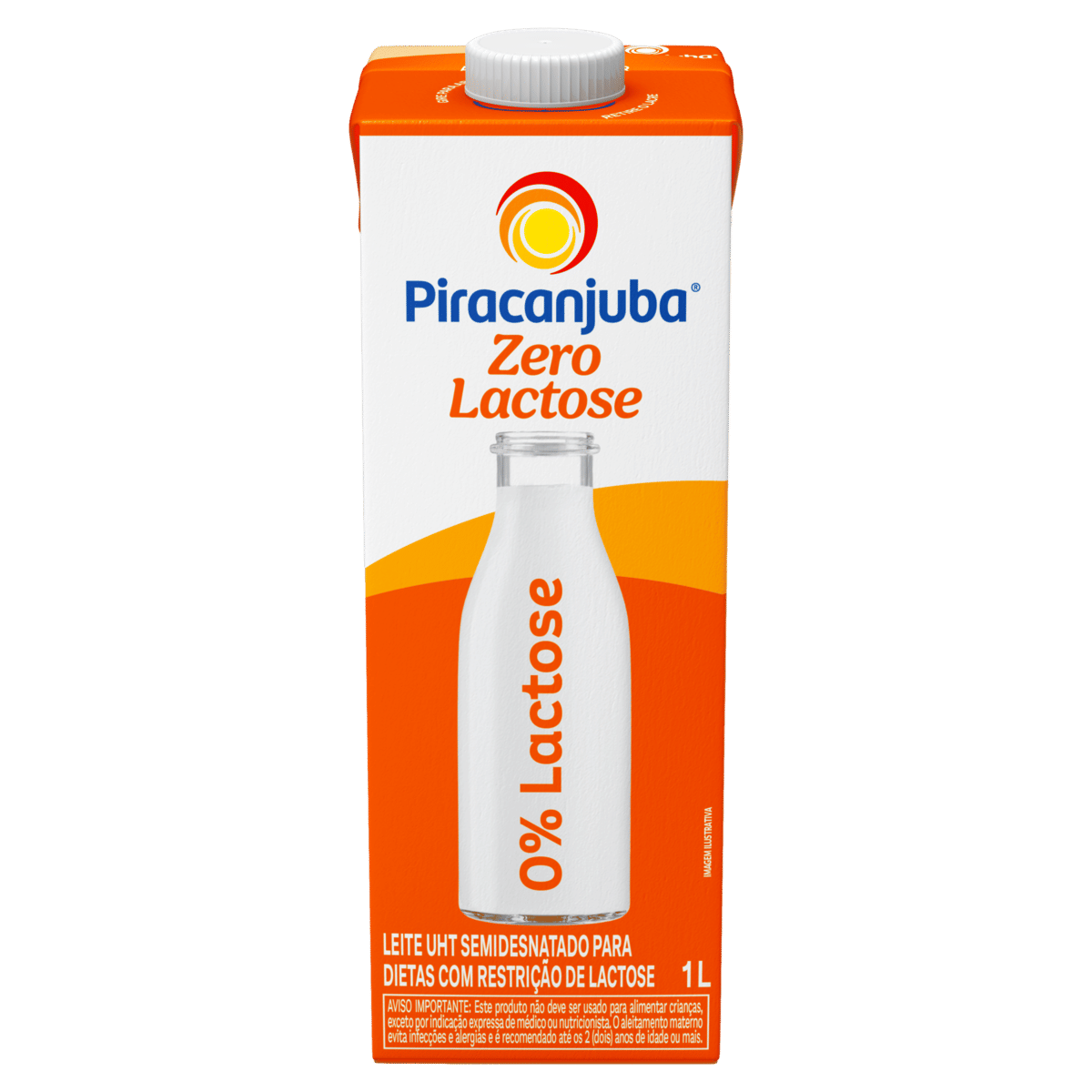 Leite Uht Semidesnatado Zero Lactose Piracanjuba Caixa Com Tampa