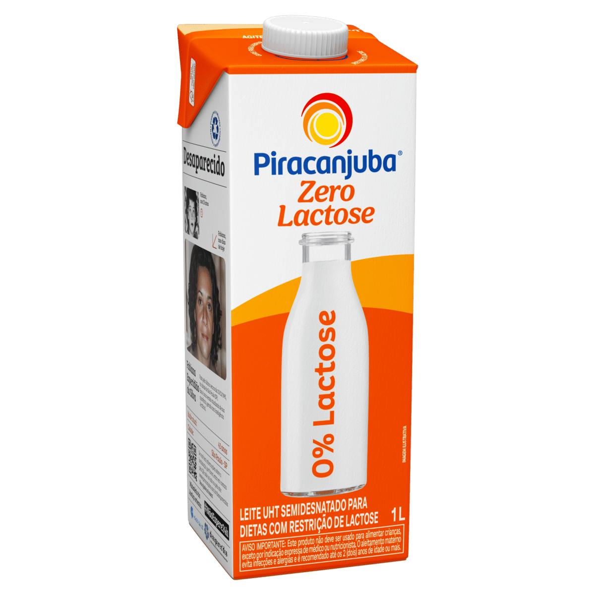 Leite Uht Semidesnatado Zero Lactose Piracanjuba Caixa Com Tampa