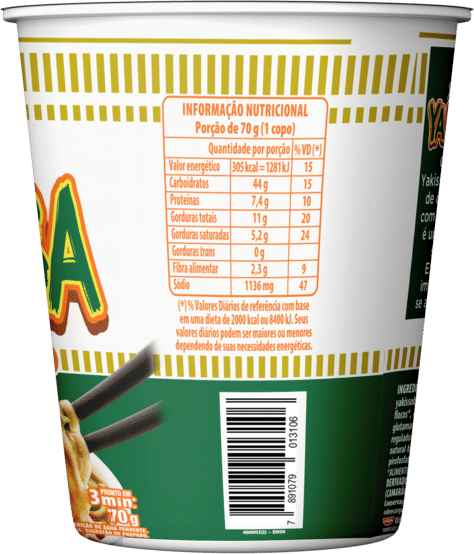 Macarrão Instantâneo Cup Noodles Yakissoba 70g | FastStore PDP