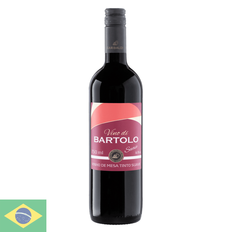 Vinho Garibaldi Tinto Suave Brasil Vino Di Bartolo Uvas Americanas 750ml