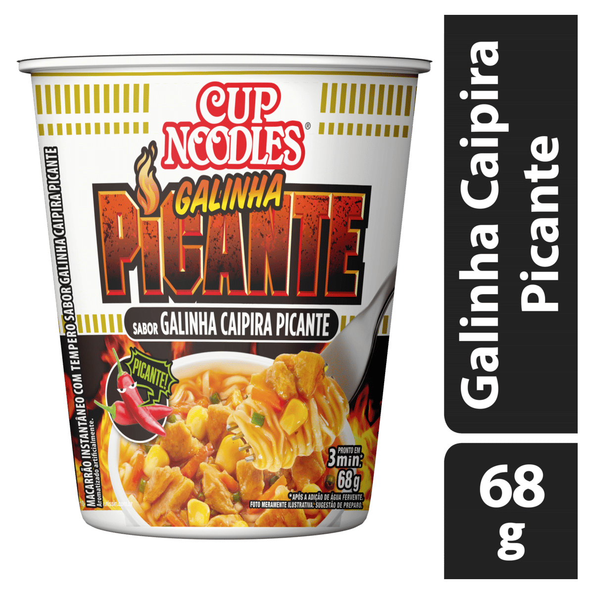 Macarrão Instantâneo Cup Noodles Gailinha Caipira Picante 68g
